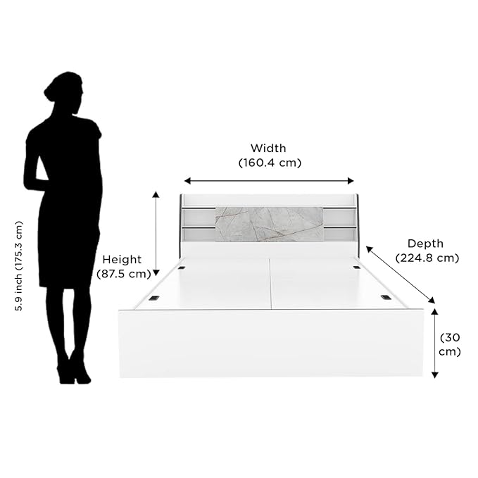 Amy Storage Bed With Headboard Storage Classic Walnut Bed