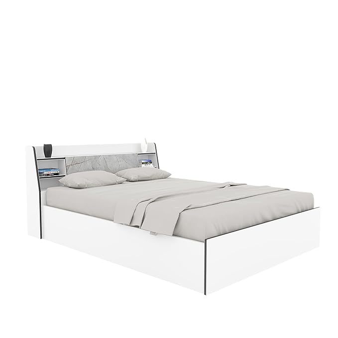 Amy Storage Bed With Headboard Storage Classic Walnut Bed
